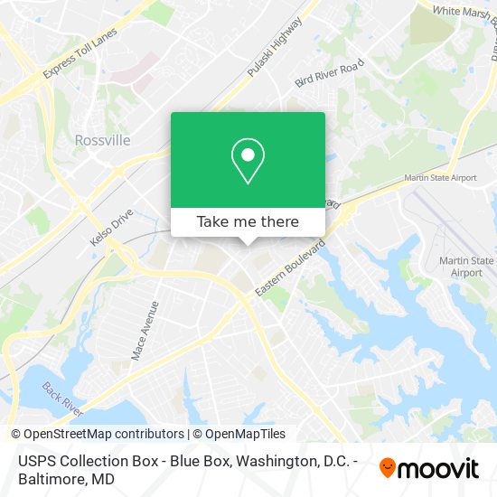 USPS Collection Box - Blue Box map