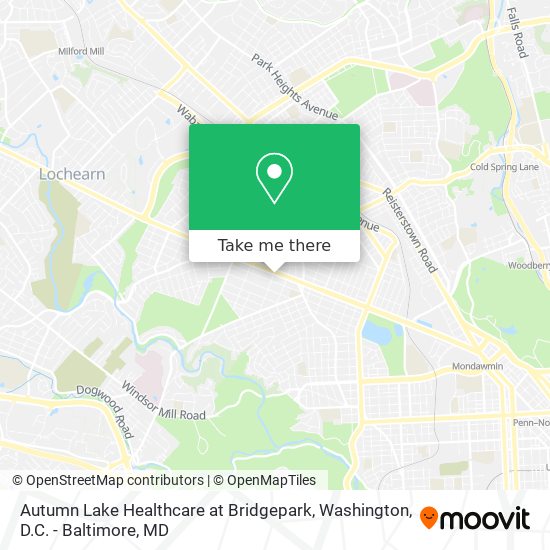Mapa de Autumn Lake Healthcare at Bridgepark