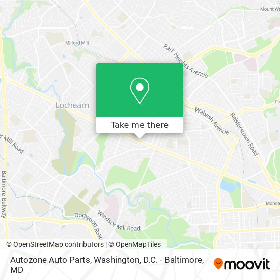 Mapa de Autozone Auto Parts