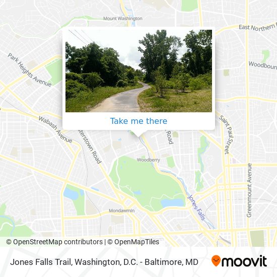 Mapa de Jones Falls Trail