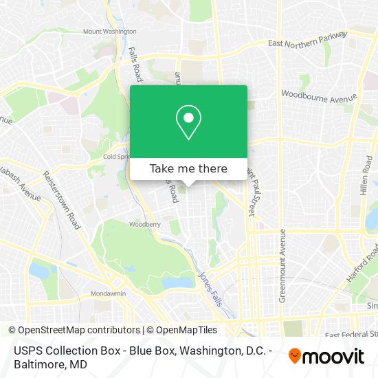 USPS Collection Box - Blue Box map