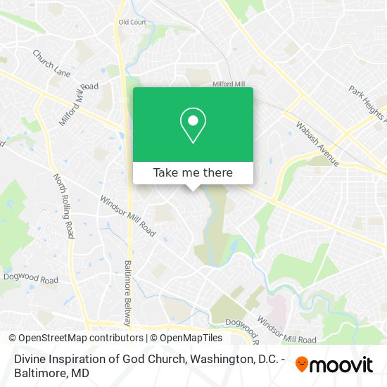 Divine Inspiration of God Church map