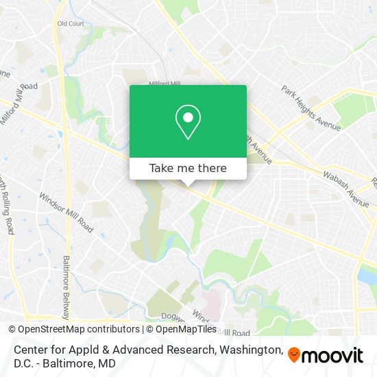 Center for Appld & Advanced Research map