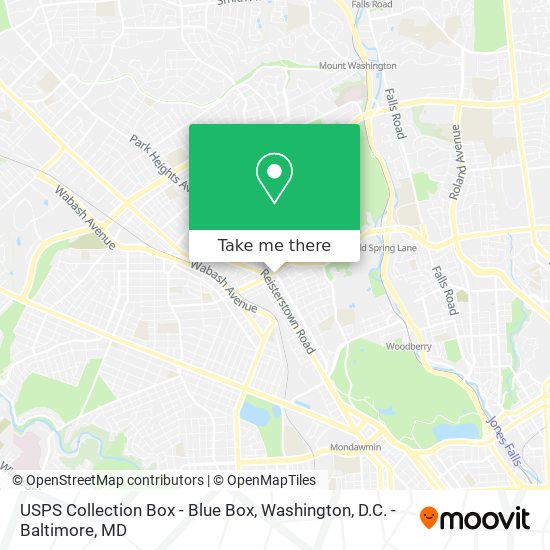 USPS Collection Box - Blue Box map