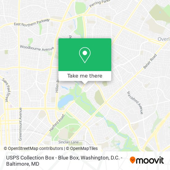 Mapa de USPS Collection Box - Blue Box