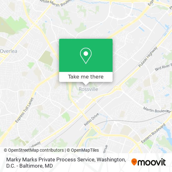 Mapa de Marky Marks Private Process Service