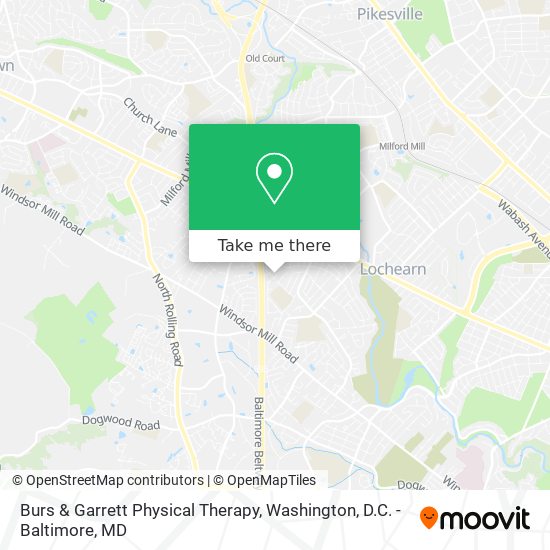 Burs & Garrett Physical Therapy map