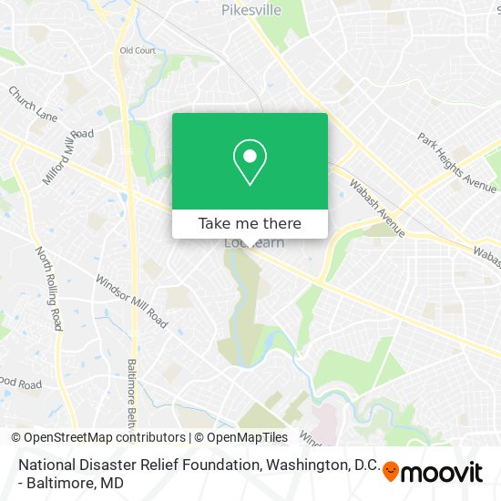 National Disaster Relief Foundation map