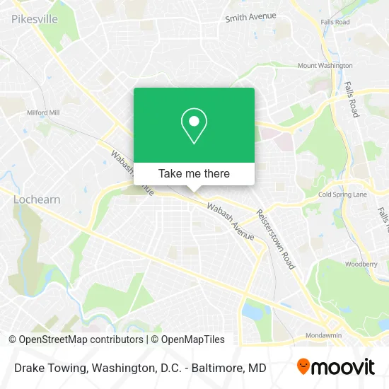 Drake Towing map