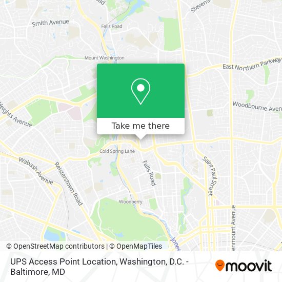 UPS Access Point Location map