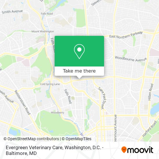 Evergreen Veterinary Care map