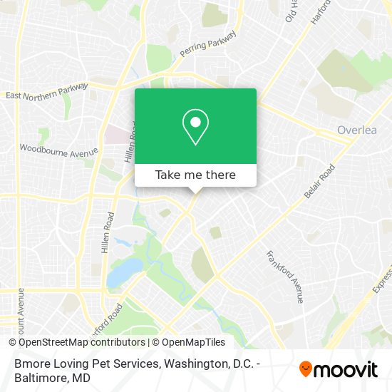 Bmore Loving Pet Services map