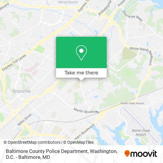 Mapa de Baltimore County Police Department