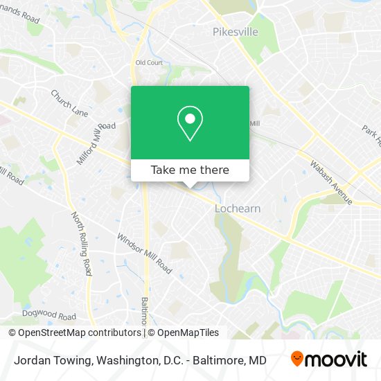 Jordan Towing map