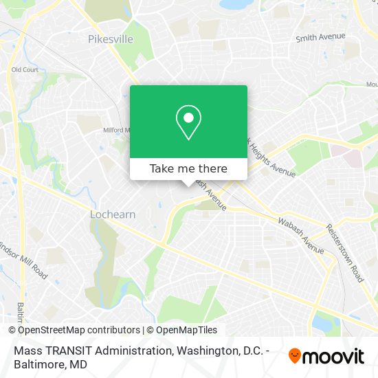 Mapa de Mass TRANSIT Administration