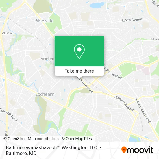 Mapa de Baltimorewabashavectr*