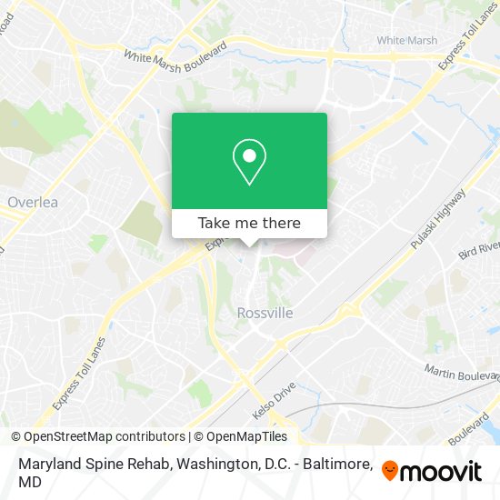 Maryland Spine Rehab map