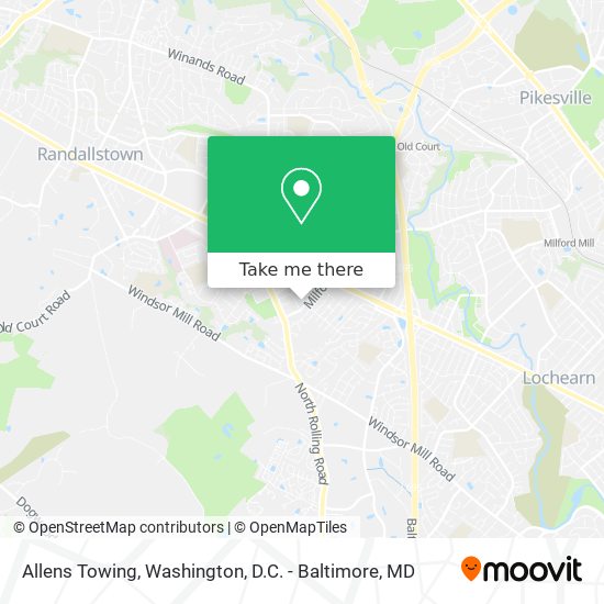 Allens Towing map