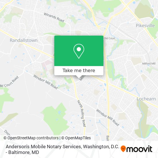 Mapa de Anderson's Mobile Notary Services