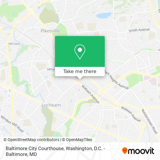 Mapa de Baltimore City Courthouse