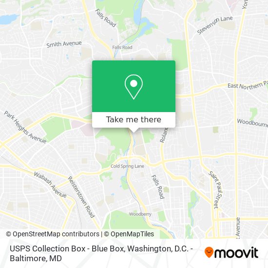 USPS Collection Box - Blue Box map