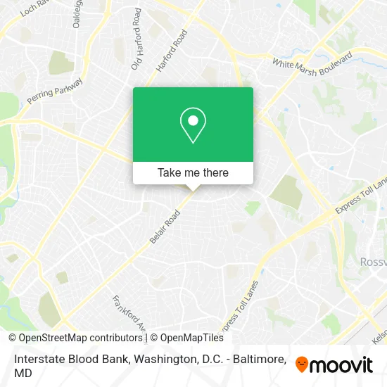 Interstate Blood Bank map
