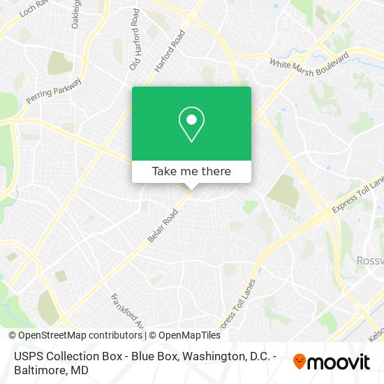 USPS Collection Box - Blue Box map