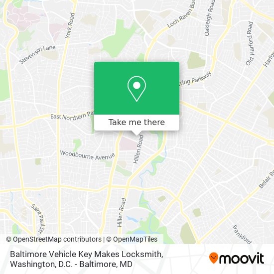 Baltimore Vehicle Key Makes Locksmith map