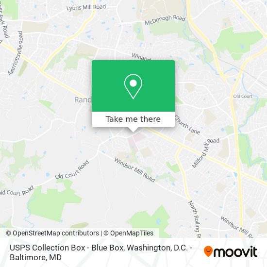 USPS Collection Box - Blue Box map