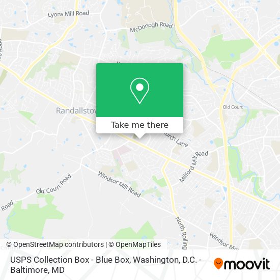 USPS Collection Box - Blue Box map