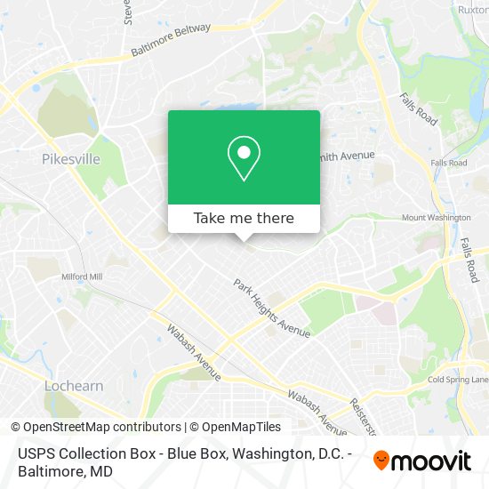 USPS Collection Box - Blue Box map