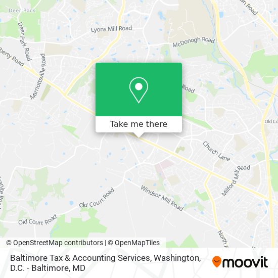 Baltimore Tax & Accounting Services map