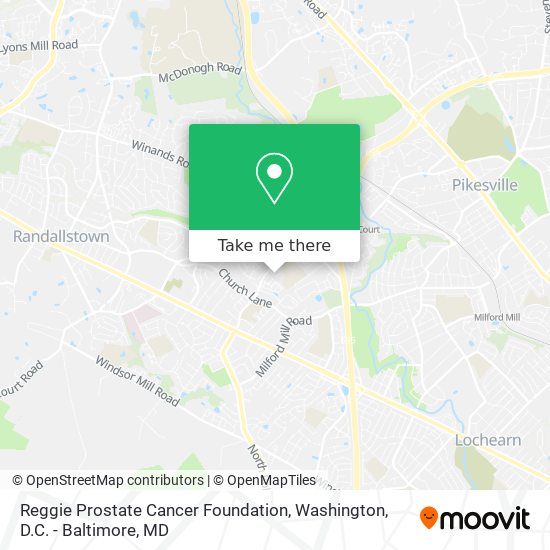 Mapa de Reggie Prostate Cancer Foundation