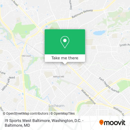 Mapa de I9 Sports West Baltimore