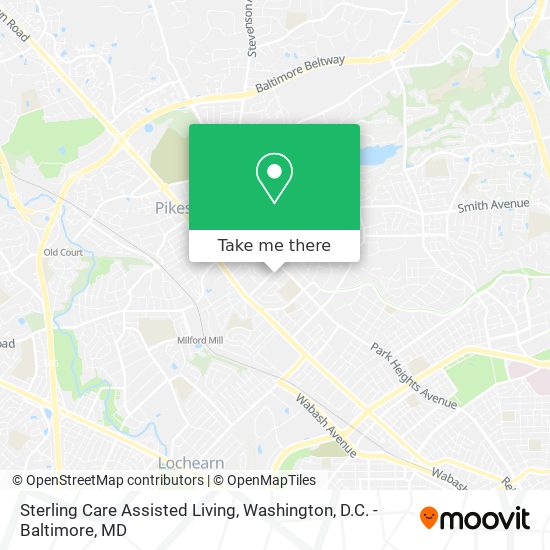 Sterling Care Assisted Living map