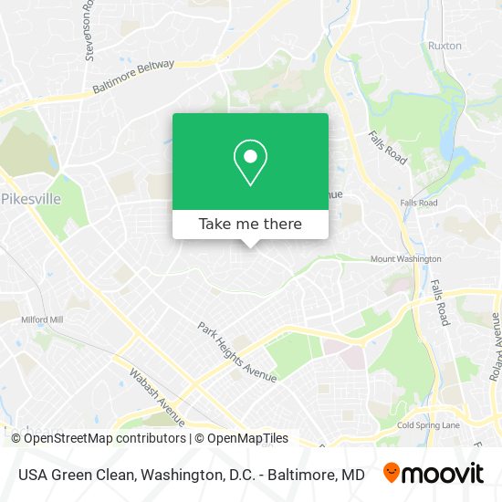 Mapa de USA Green Clean