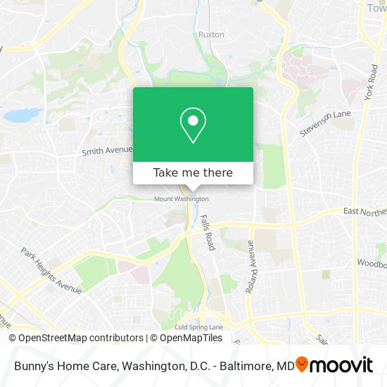 Bunny's Home Care map