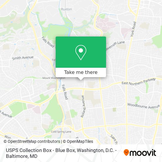 Mapa de USPS Collection Box - Blue Box