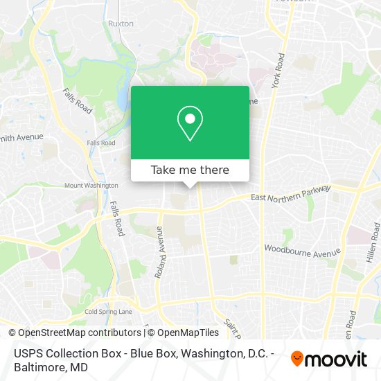 USPS Collection Box - Blue Box map