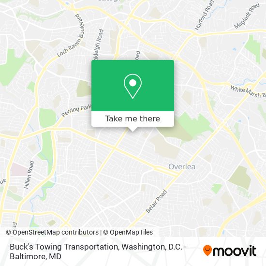 Buck's Towing Transportation map