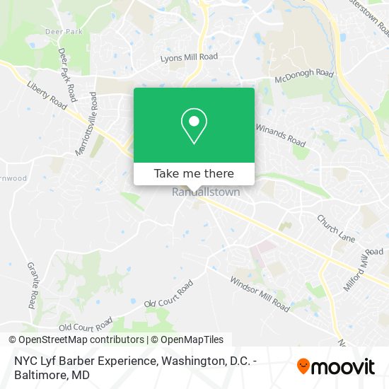 Mapa de NYC Lyf Barber Experience