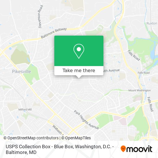 USPS Collection Box - Blue Box map