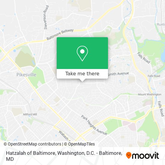 Mapa de Hatzalah of Baltimore