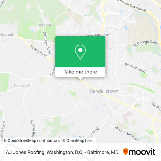 AJ Jones Roofing map