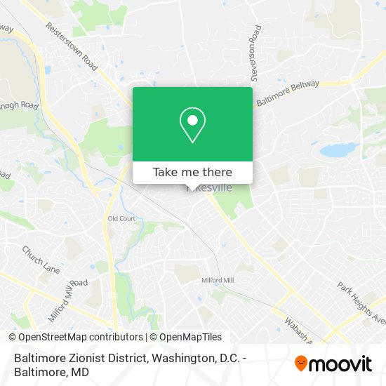 Baltimore Zionist District map