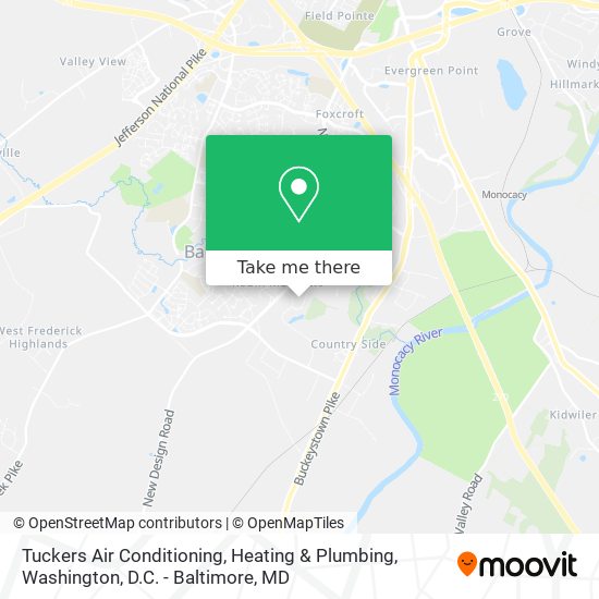 Mapa de Tuckers Air Conditioning, Heating & Plumbing