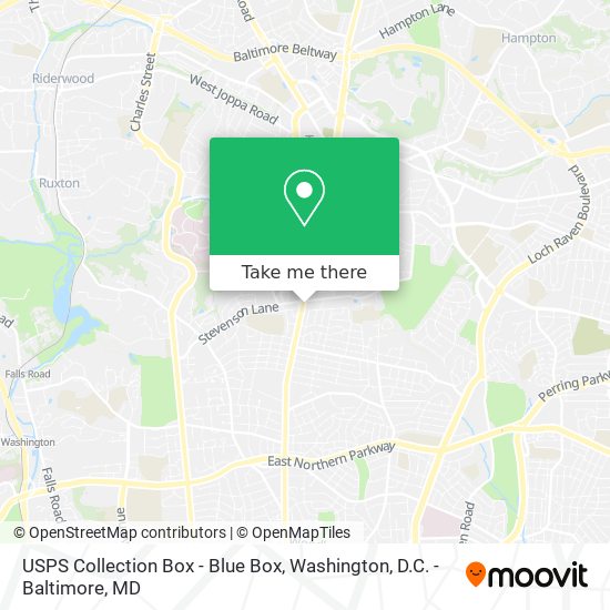 USPS Collection Box - Blue Box map