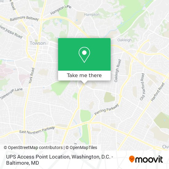 UPS Access Point Location map