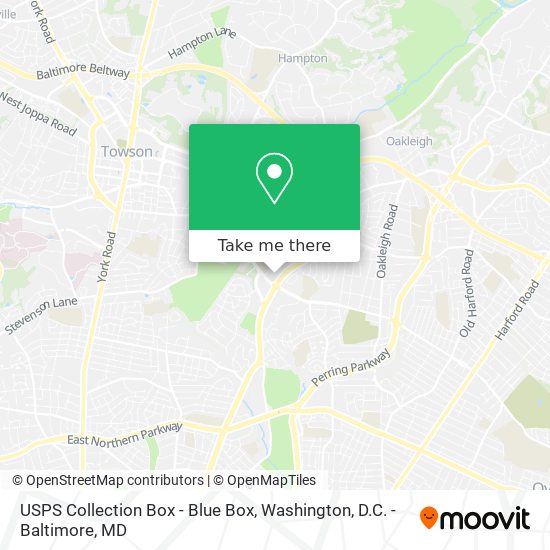 USPS Collection Box - Blue Box map