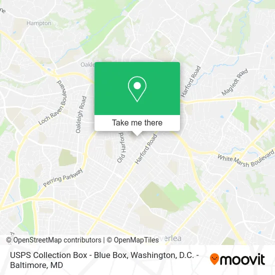 USPS Collection Box - Blue Box map
